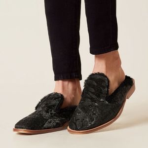 Free People Butterfly Effect Faux Fur Mules - NWOB